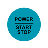 28mm "Power Start Stop" Ignition Button Gel Badge