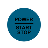 28mm "Power Start Stop" Ignition Button Gel Badge