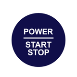 28mm "Power Start Stop" Ignition Button Gel Badge