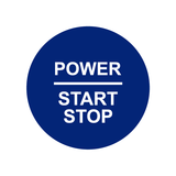 28mm "Power Start Stop" Ignition Button Gel Badge