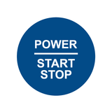 28mm "Power Start Stop" Ignition Button Gel Badge