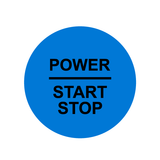 28mm "Power Start Stop" Ignition Button Gel Badge