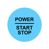 28mm "Power Start Stop" Ignition Button Gel Badge