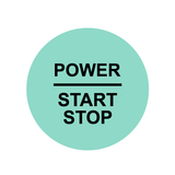 28mm "Power Start Stop" Ignition Button Gel Badge