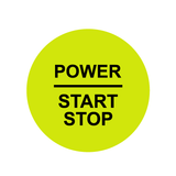 28mm "Power Start Stop" Ignition Button Gel Badge