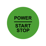 28mm "Power Start Stop" Ignition Button Gel Badge