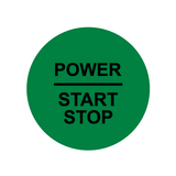 28mm "Power Start Stop" Ignition Button Gel Badge