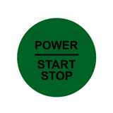 28mm "Power Start Stop" Ignition Button Gel Badge