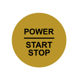 28mm "Power Start Stop" Ignition Button Gel Badge