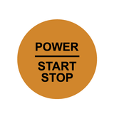 28mm "Power Start Stop" Ignition Button Gel Badge