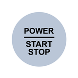 28mm "Power Start Stop" Ignition Button Gel Badge