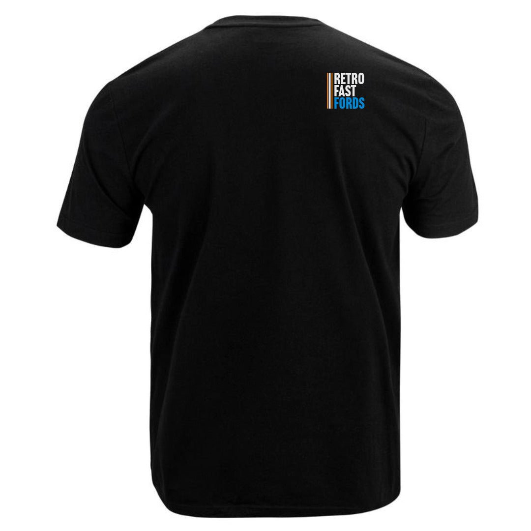 Retro Fast Fords Everyday Black T-Shirt ST150 Silhouette - Retro Fast Fords