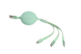 Retractable Silicone Charging Cable - 3 in 1