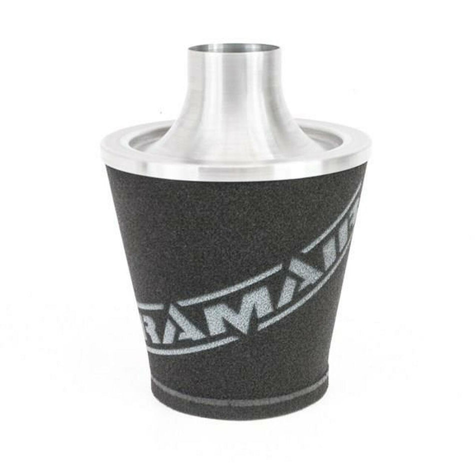 JS-070-SL-KIT - 70mm OD Neck - Silver Large Aluminium Base Cone Filter With Silicone Coupler- Universal