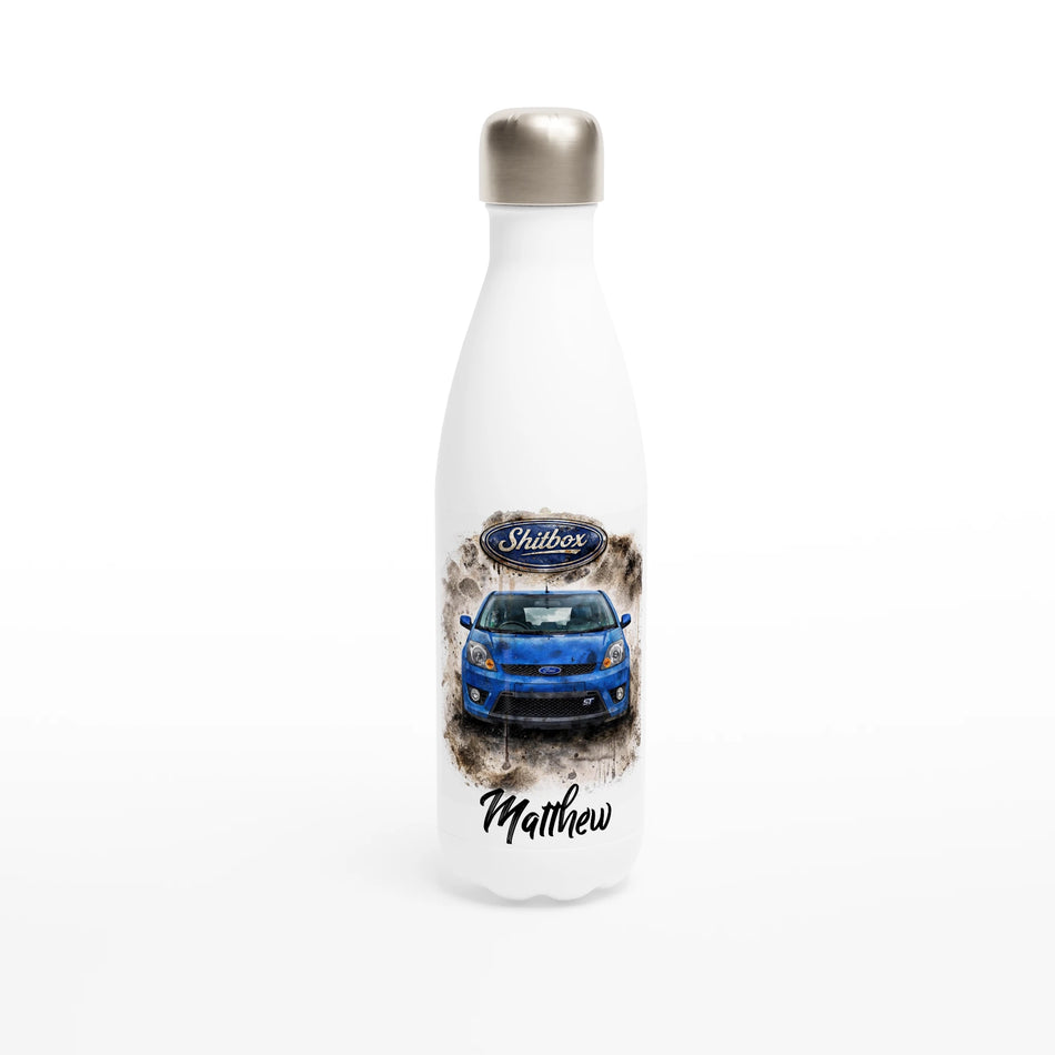 Retro Fast Fords 'Shitbox' Blue ST150 Stainless Steel Water Bottle