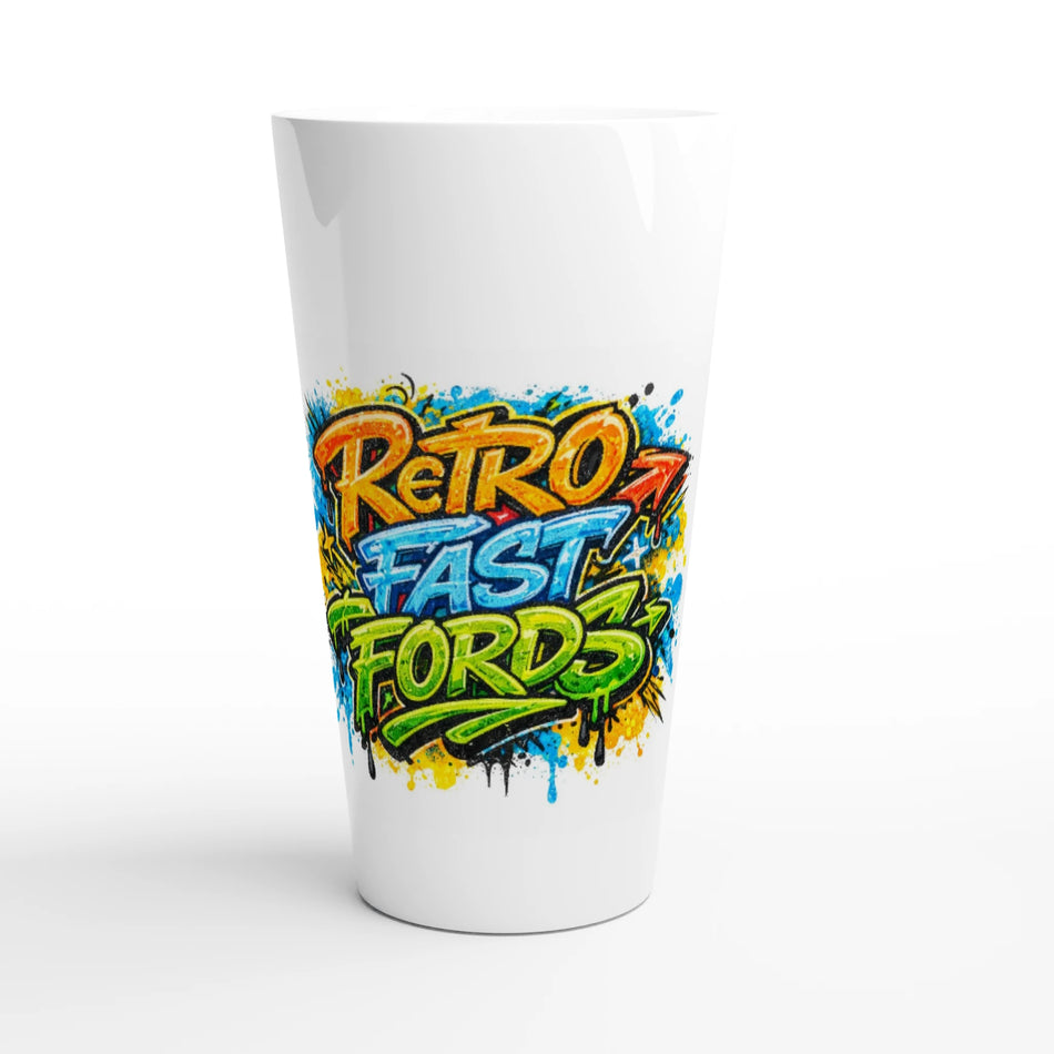 Graffiti RFF White Latte 17oz Ceramic Mug