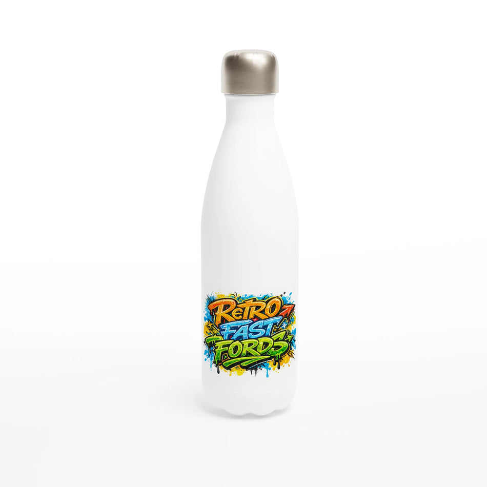 Graffiti RFF White 17oz Stainless Steel Water Bottle