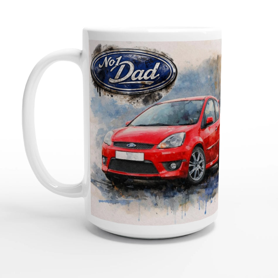 No1 Dad Red ST150 White 15oz Ceramic Mug