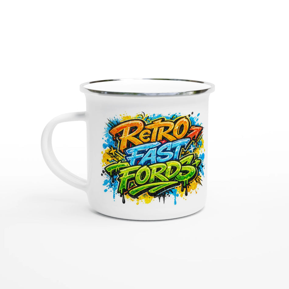 Graffiti RFF White 12oz Enamel Mug