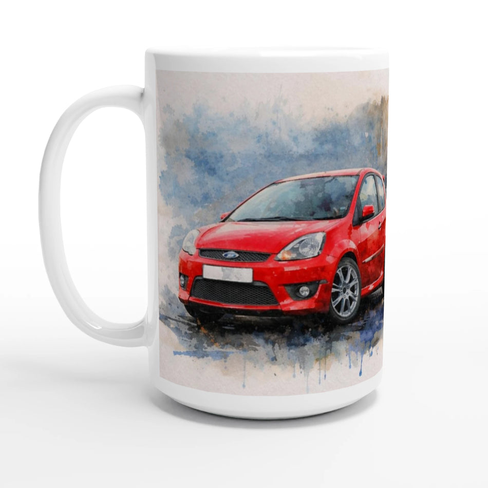 Red ST150 White 15oz Ceramic Mug