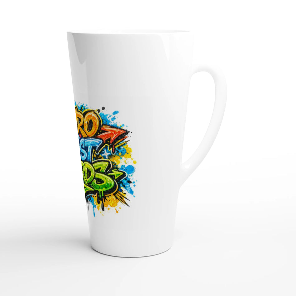 Graffiti RFF White Latte 17oz Ceramic Mug