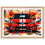 Red Retro Fast Fords ST150 Framed Print A3 (29.7 x 42  cm)