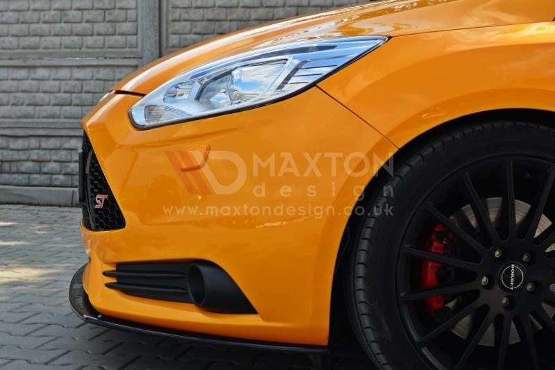 Maxton Design - FRONT SPLITTER V.2 FORD FOCUS MK3 ST PREFACE MODEL