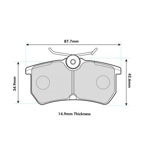 PBS Rear ProTrack Pads Ford Focus ST170 & Fiesta ST150 ST180 ST200