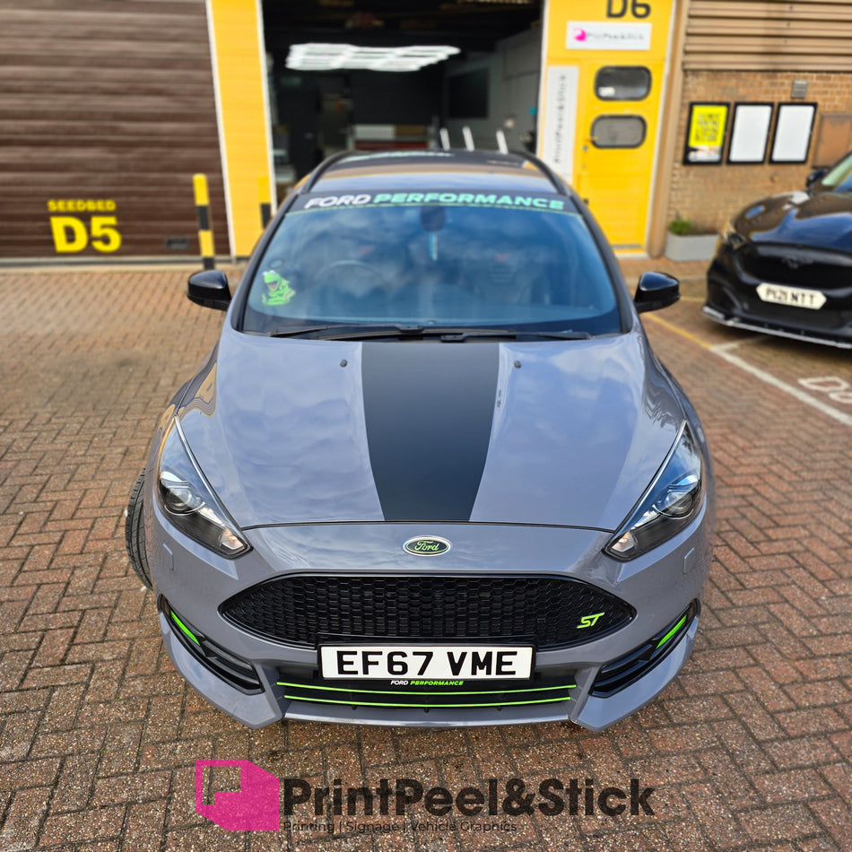 Mk3.5 Focus Bonnet Bulge Stripe Decal